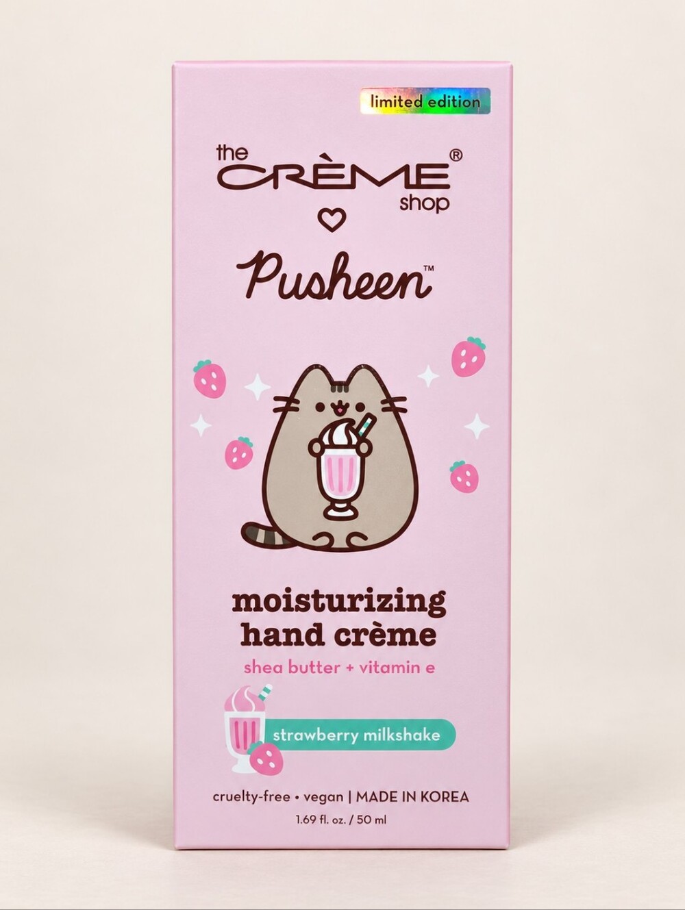 The Crème Shop x Pusheen Strawberry Milkshake Hand Crème – Limited Edition